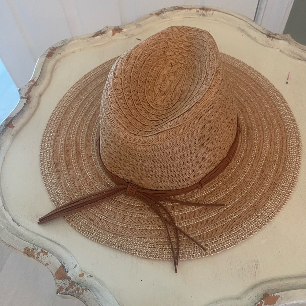 Steve Madden Tan Wide-Brimmed Sun Hat